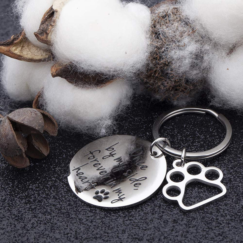 [Australia] - NUBARKO Loss of Pet Memorial Gift Keychain Necklace Jewelry Sympathy Gift Remembrance Angel with Paw Print Family Dog Cat Pet Key Ring 