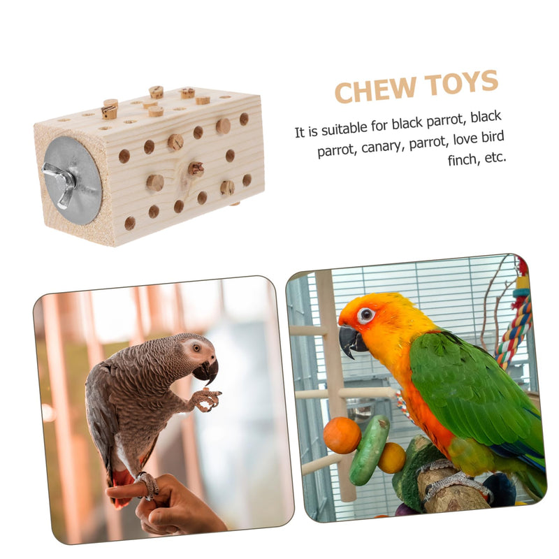 FRCOLOR Parrot Chewing Toy Toys Bird Puzzle Foraging Toy Bird Chewing Toy Bird Playing Toy Parrot Chewing Blocks Parrot Playing Cockatoos Toy Bird Bite Toy Birds Wooden Parrot Cage - PawsPlanet Australia