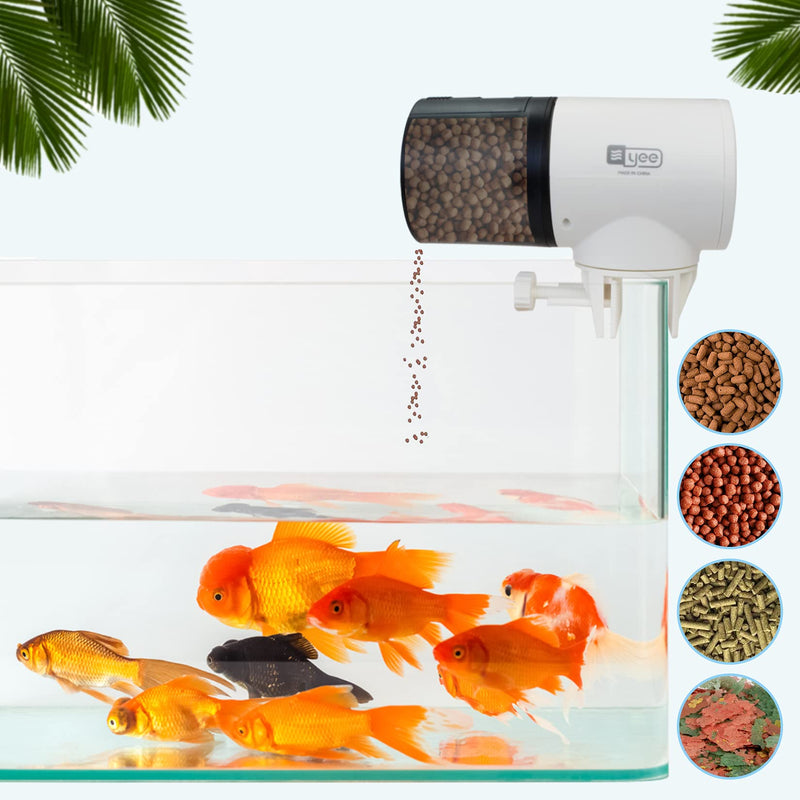 Automatic Fish Feeder for Aquarium，Moisture-Proof Electric Auto Fish Feeder, Timer Fish Feeder with 1 Piece Fish Feeding Ring, Fish Feeder Automatic Dispenser for Aquarium or Fish Tank - PawsPlanet Australia