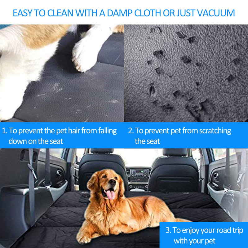 Chusstang Car Boot Liner Protector for Dogs, Universal Pet Car Boot Cover Protection Non Slip & Washable with Bumper Flap Waterproof Mat Dog Blanket 4 Layers fits Cars, Estate, Trucks, Hatchback, SUV Boot Liner Protector 185 X 104 X 33cm - PawsPlanet Australia