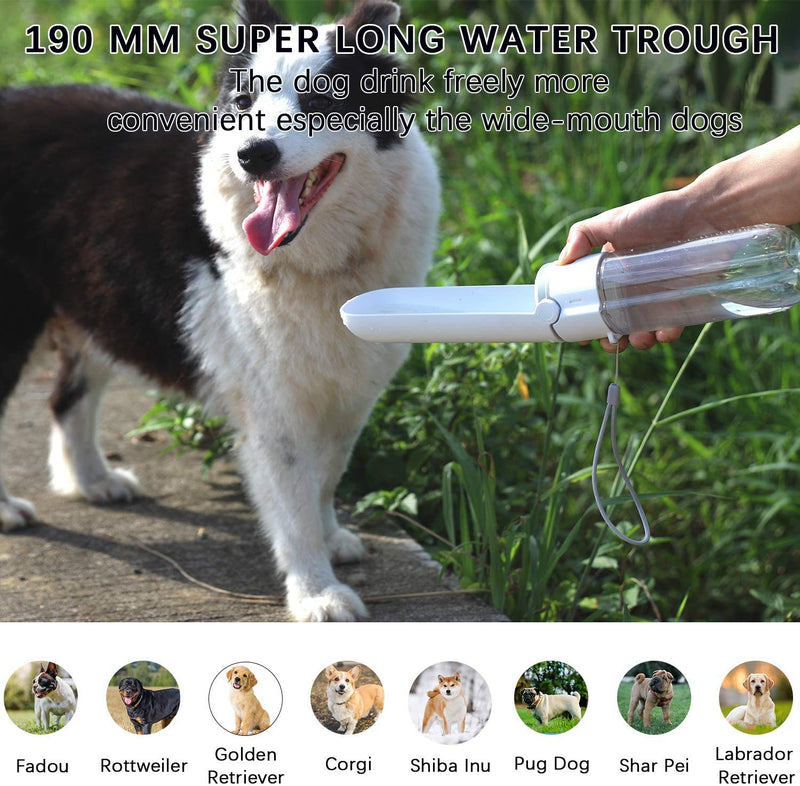 Yiomxhi Portable Dog Water Bottle, Dogs Travel Water Bottle Anti Leak Pets Water Bottle with Poo Bag Dispenser for Dog Cat Pet Outdoor Walking Travelling Drinking - PawsPlanet Australia