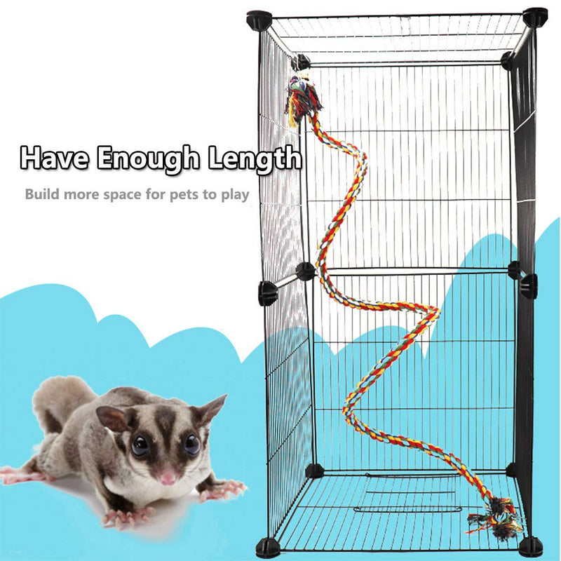 Ferret Climbing Rope for Cage, Bird Rope Hanging Toys, Reptile Climbing Rope for Ferret, Mouse, Parrot, Chinchilla, Rat, Gerbil and Dwarf Hamste Medium - PawsPlanet Australia