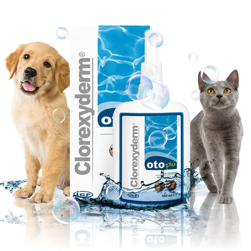 CIF Livisto Clorexyderm OTO Piu Ear Cleaner - Double Pack - 2 x 150 ml - PawsPlanet Australia