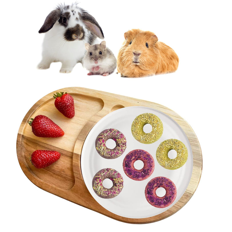 Lacrima Rabbit Chew Toys Donuts 13PCS - All Natural Bunny Toys for Rabbits,Intestine and Teeth Health Toys for Guinea Pig/Rabbit,Guinea Pig Bunny Chinchilla Hamster Treats - PawsPlanet Australia