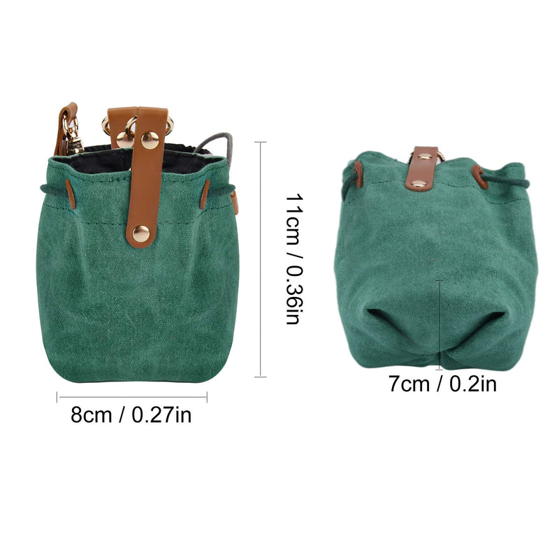 FANKUTOYS Dog Treat Bags Training Pouch Portable Dog Training Treats Bag Treat Tote Carry Kibble Snacks Toys for Training Reward Walking, Metal Clip, Waist Belt(Green) Green - PawsPlanet Australia