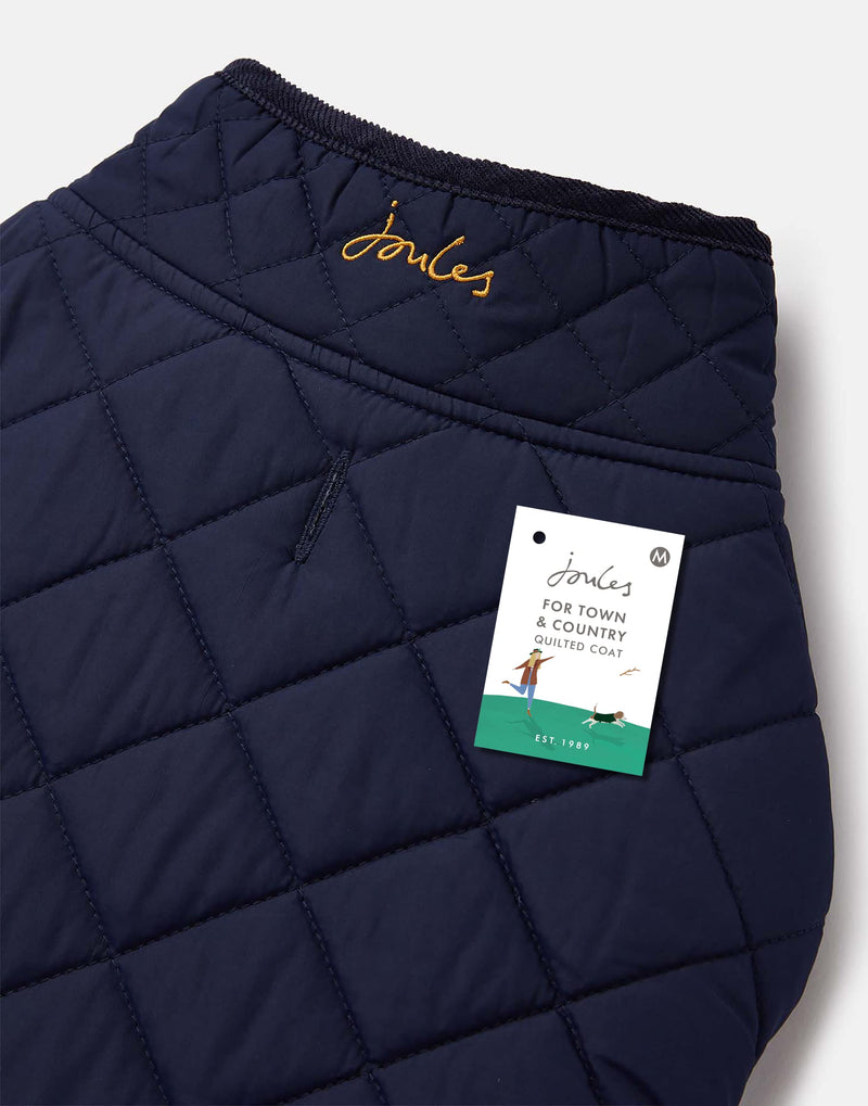 Rosewood Joules Navy Blue Quilted Dog Coat, Small - PawsPlanet Australia