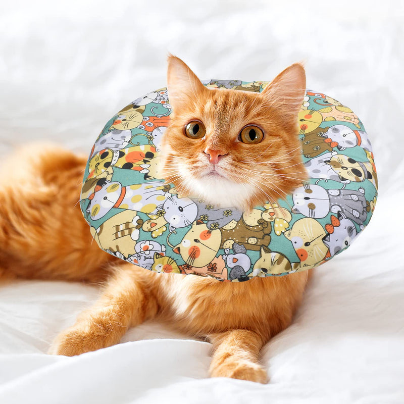 Neck ruffs for cats and dogs, soft protective collar, cat anti-bite recovery collar, protective collar, adjustable protective collar to prevent infections, cotton cat collar for puppies and kittens, XS - PawsPlanet Australia
