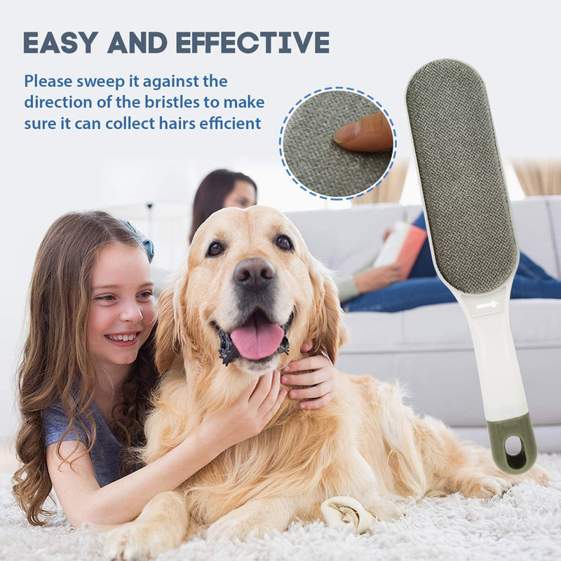 [Australia] - Brellavi Efficient Pet Hair Remover, Clean Dog and Cat Hair, Home Care Helper, Double-Sided, Travel Size Included… Light Gray 