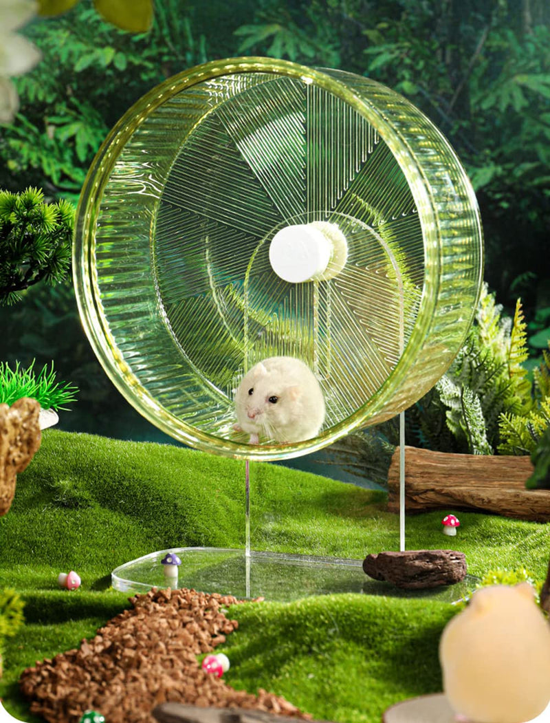 Super Silent Hamster Wheel Hamster Accessories Hamster Running Toys Small Animals Exercise Wheels (Transparent) - PawsPlanet Australia