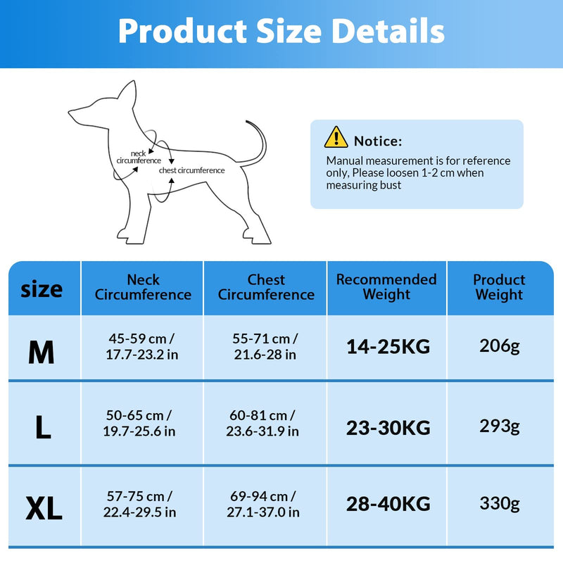 Unipampa Dog Harness Large Dogs, No Pull Harness Dog, Vest Harness, Air Mesh Dog Chest Harness, Reflective Dog Harness, with Dog Leash, Control Handle, ID Tag, for Walking, Running M - PawsPlanet Australia