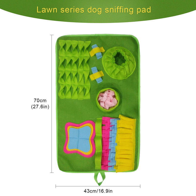 TSLBW Pet Training Mat Sniffing Pad for Dogs Slow Feeding Mat Interactive Dog Toys Smell Training Work Blanket Dogs Pet Puppy Training Pad Puzzle Toys for Foraging Skill, Stress Release (Rectangle) Rectangle - PawsPlanet Australia