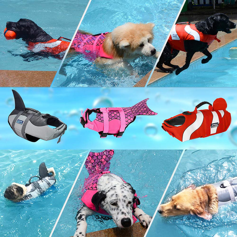 Etdane Dog Floatation Vest for Swimming Preserver Pet Lifejacket Vest Safety Swimwear with Handle Mermaid Small - PawsPlanet Australia