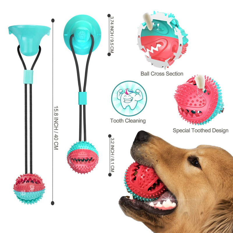 FONPOO Suction Cup Dog Toy, Interactive Dog Toys for Boredom, Puzzle Puppy Chew Toys with Bell, Upgraded Version of Dog Tug Toy Suitable for Puppy and Medium Dogs - PawsPlanet Australia