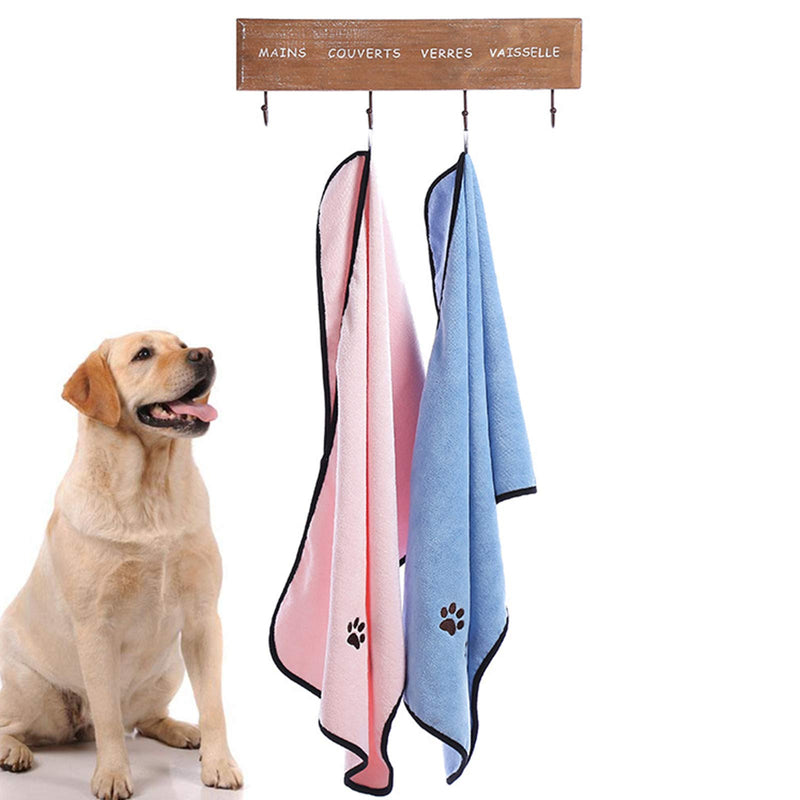 LxwSin Dog Towel, Towels for Pets, Microfiber Fast Drying Towels for Dog, Dog Bath Towel, Beach Towel, Super Absorbent Towel Suitable for Small, Medium, Large Dogs and Cats, Soft/Washable, 50x90cm A - PawsPlanet Australia