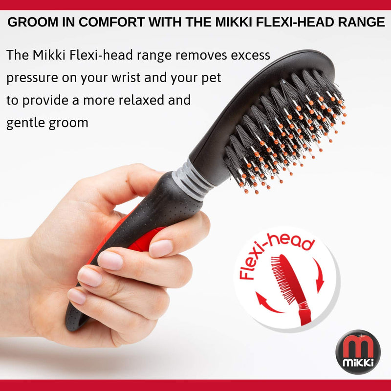 Mikki Dog, Cat Ball Pin Grooming Brush - Removes Knots, Matts and Tangles - for Small to Medium Pets - PawsPlanet Australia