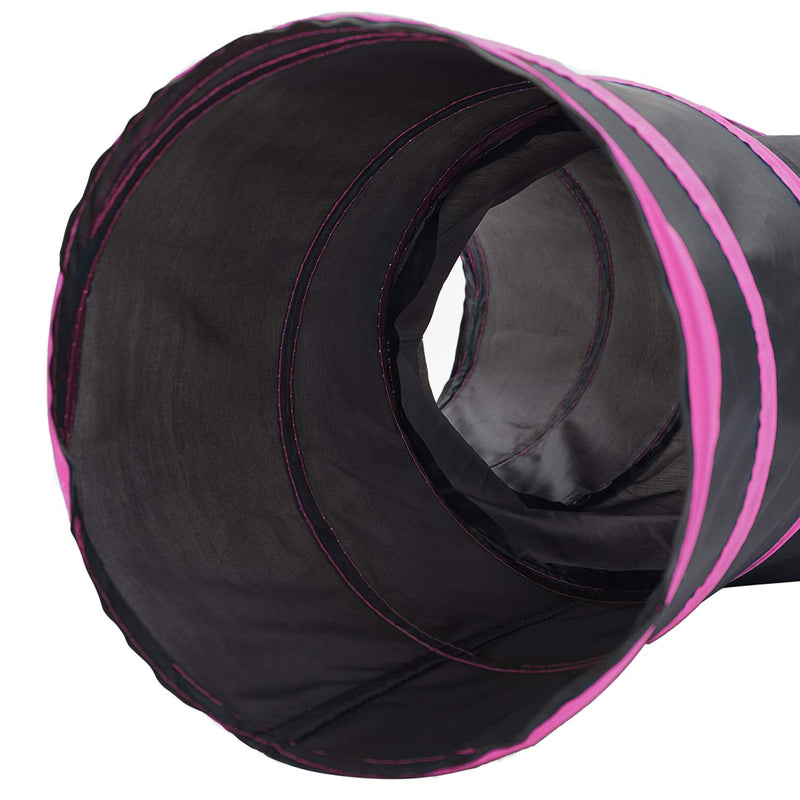 [Australia] - Tempcore Cat Tunnel, Cat Tunnels for Indoor Cats, Tube Cat Toys 3 Way Collapsible, Kitty Tunnel Bored Cat Pet Toys Peek Hole Toy Ball Cat, Puppy, Kitty, Kitten, Rabbit 3-Way Red 