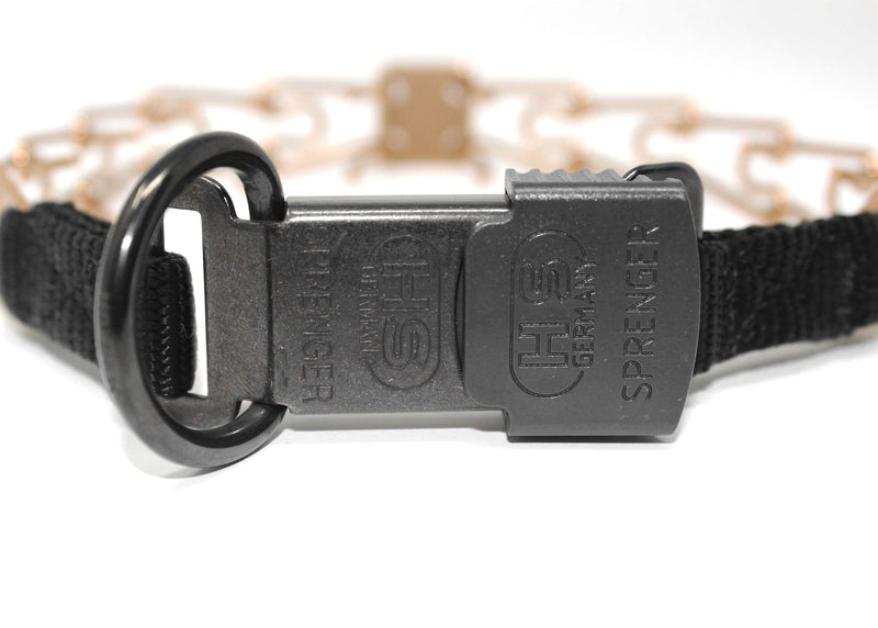 Herm Sprenger Curogan Prong Dog Training Collar with Quick Release Buckle Ultra-Plus Pet Pinch Collar Hypoallergenic Nickel Free No-Pull Collar for Dogs Made in Germany 16in (40cm) x 2.25mm - PawsPlanet Australia