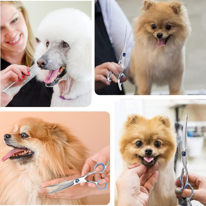 Dog scissors, thinning scissors for dogs, pet steel comb, dog scissors, trimming knife for dogs, dog comb, dog comb, dog claw cutter, dog scissors fur scissors, for dogs, cats - PawsPlanet Australia