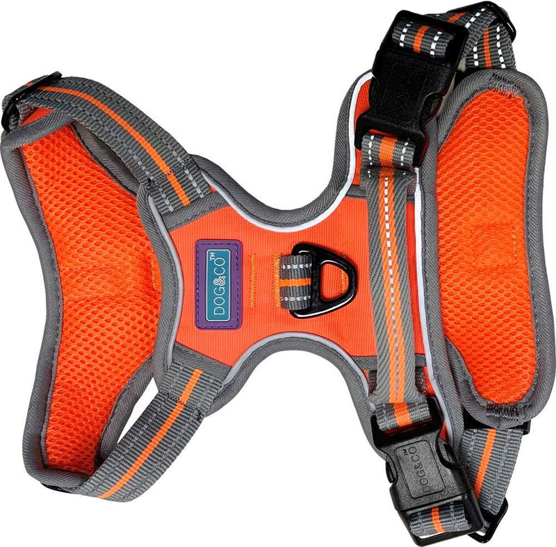 Dog & Co Sports Harness, Padded and Reflective, Orange Large - PawsPlanet Australia