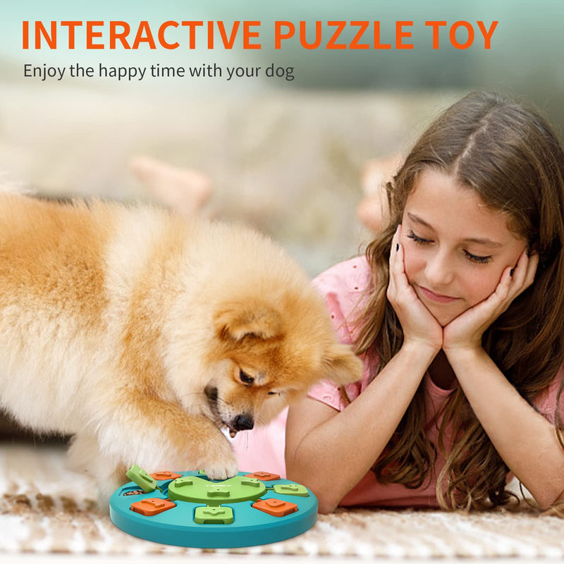 NPET Dog Puzzle Interactive Toys, Dog Treat Dispenser for Pet IQ Training & Mental Enrichment, Slow Feeder for Cats & Small, Medium Dogs (Level 1-2) green Level 1 - PawsPlanet Australia