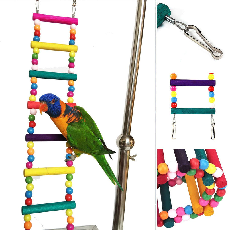 Wonninek Bird Parrot Toys Ladders Swing Chewing Toys Hanging Pet Bird Cage Accessories Swing Toy for Small Parakeets Cockatiels, Lovebirds, Conures, Macaws - PawsPlanet Australia