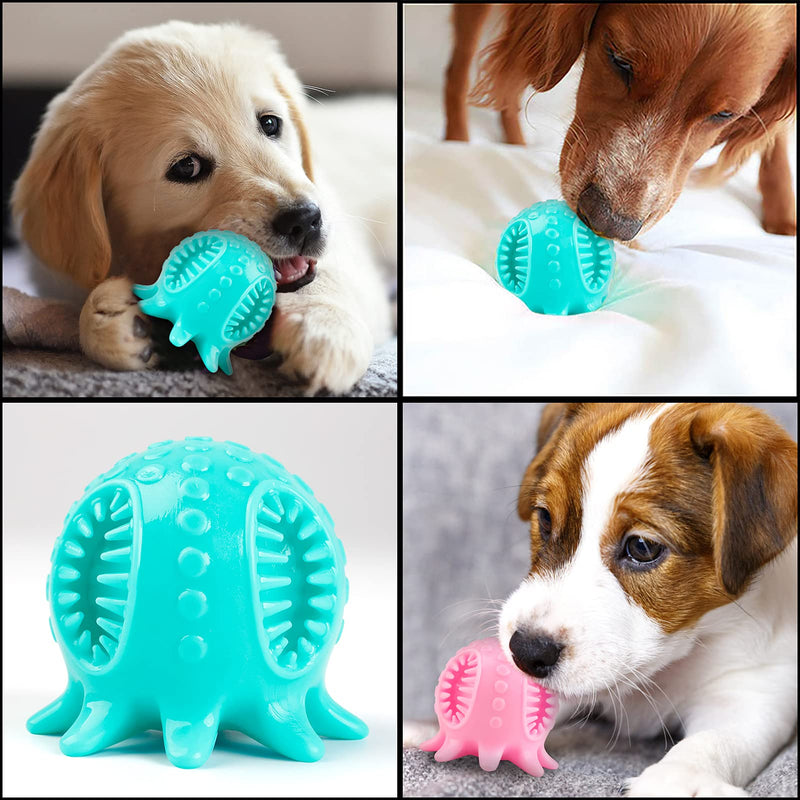 Legendog Dog Balls-2Pcs Balls for Dogs Durable Octopus Shape Jolly Ball for Dogs-Chew Squeaky Toys Tooth Cleaning Balls Active Rolling Ball for Small/Medium Dogs - PawsPlanet Australia