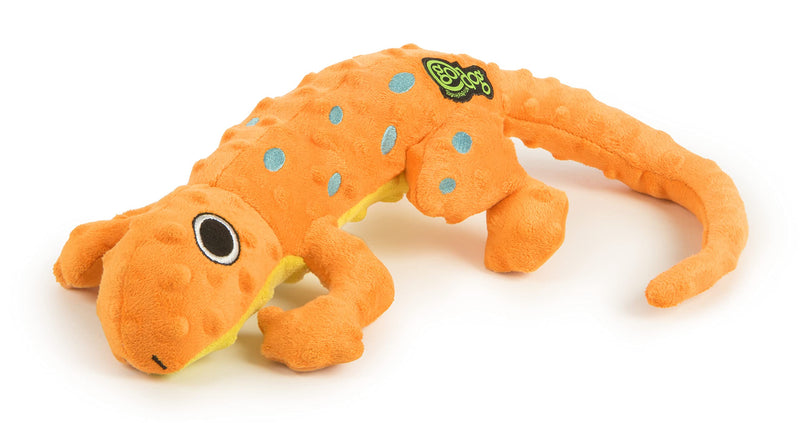 goDog Amphibianz Gecko Squeaker Dog Toy, Chew Resistant, Durable Plush, Soft, Tough, Reinforced Seams, Large - PawsPlanet Australia