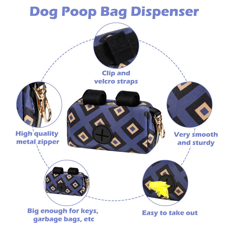 2 Pieces Dog Poop Dispensers Dog Waste Bag Dispenser Outdoor Dog Poop Holder Dispenser with Applied Waste Bag Holder Carrier, Purple - PawsPlanet Australia