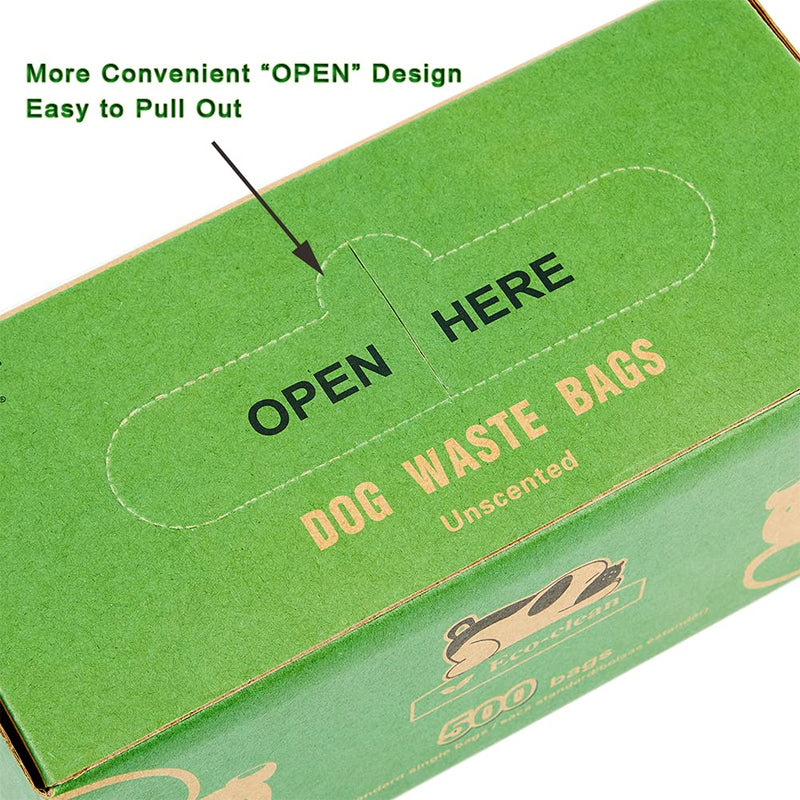 ECO-CLEAN Poop Bags, 500 Grab & Go Dog Poop Bags, Dog Waste Bags on a Large Single Roll, Leak-Proof Poop Bags for Dogs, 8 x 13 Inches - PawsPlanet Australia