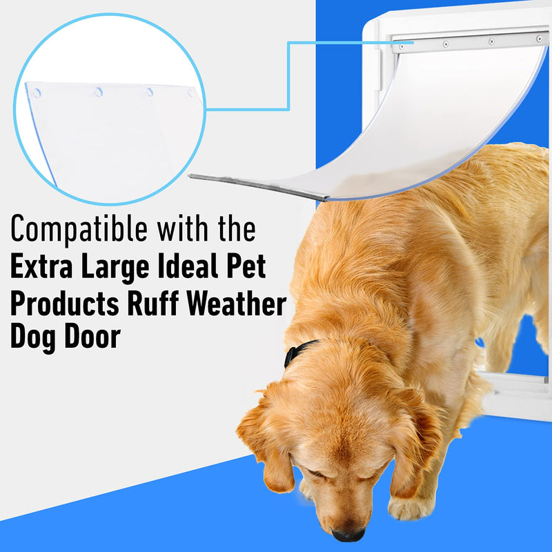 Extra Large Replacement Dog Door Flap Compatible with Ideal Pet Products Ruff Weather Pet Door - 9.75" x 17" - for Pets 36 to 90 lbs. - PawsPlanet Australia