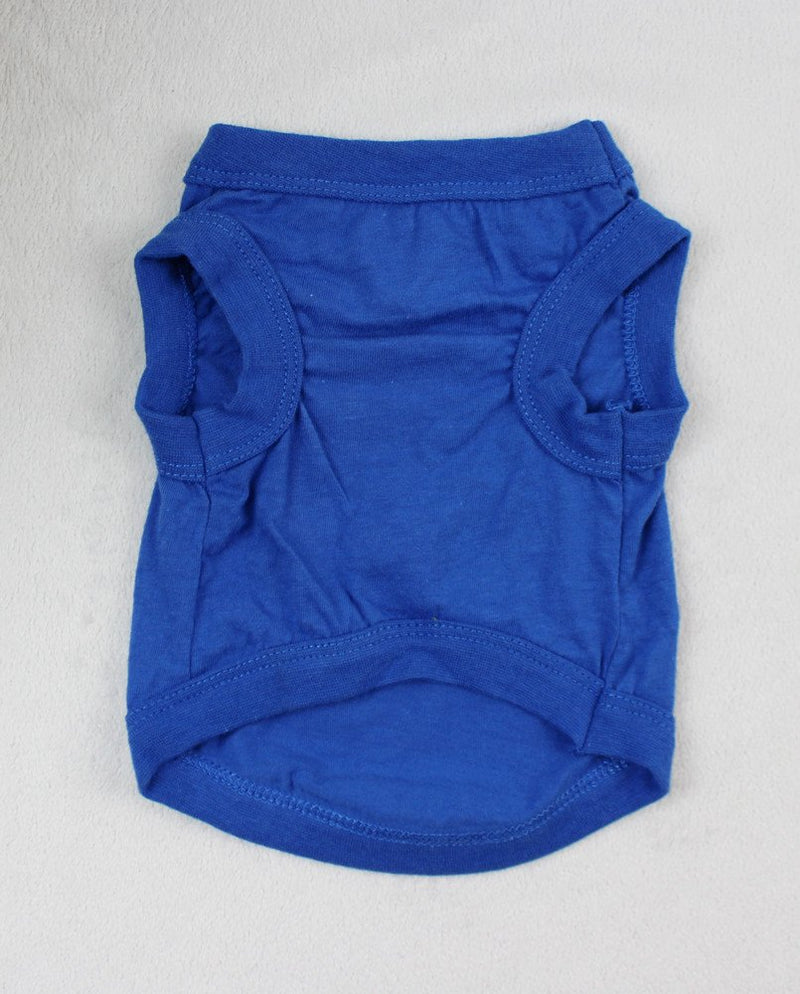 [Australia] - Dog Shirts Pet Shirts Dog T-Shirt Puppy Dog T Shirt Dog Vest Puppy Vest Pet Clothing Puppies Clothes for Small Dogs Doggie Tee Summer Apparel Female Dog Shirt Beach Wear M Pure Dark Blue 