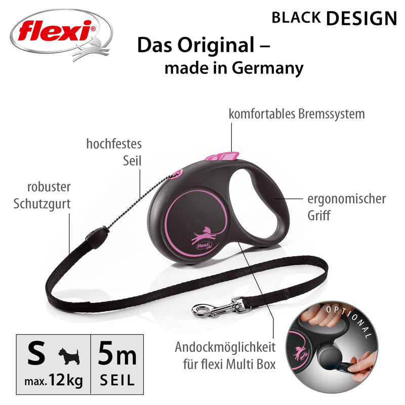 FLEXI 4000498033319 strap black lace design, pink, 132.1 g one size - PawsPlanet Australia