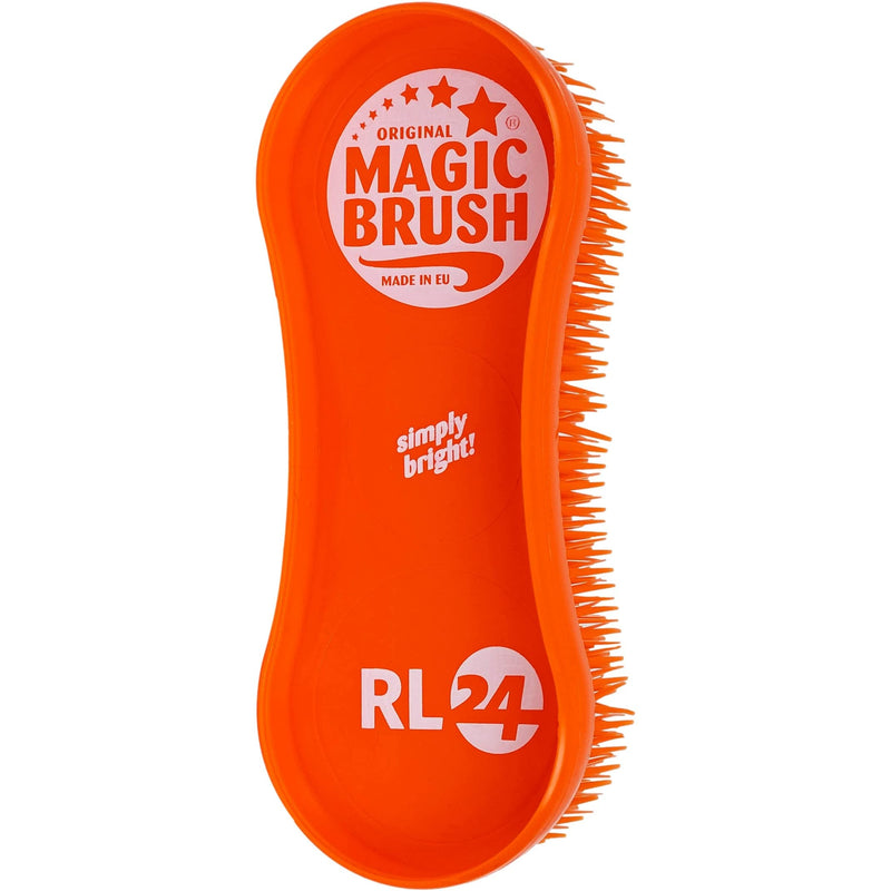 RL24 - Brush MagicBrush | Hoof picker for horses | cleans the hoof frog | orange horse brush for coat change | removes stubborn dirt | Fur brush & welding knife in 1 | Horse accessories - PawsPlanet Australia