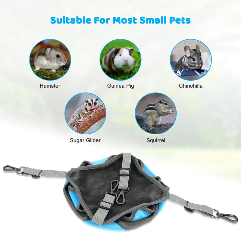 AXUAN Small Pet Hammock,Hanging Bed for Sugar Glider,Ferrets,Guinea Pig,Hamster Playing Sleeping,Triple-Layer Hideout & Breathable Soft Mat Bedding Accessories - PawsPlanet Australia