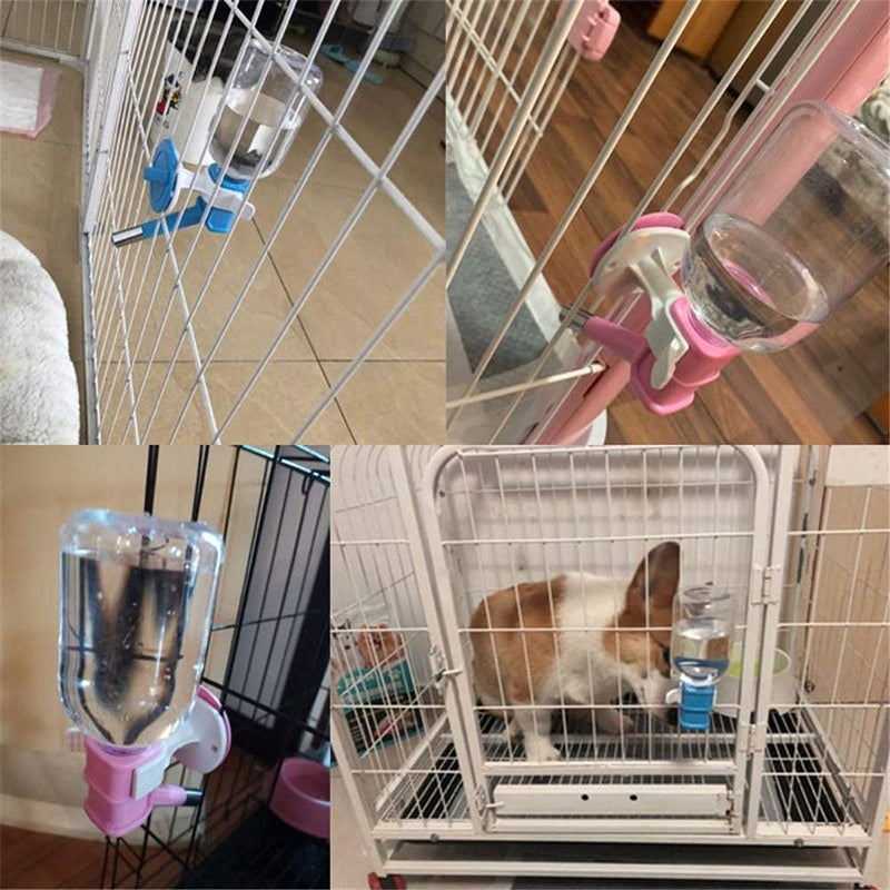 Manufactuer Dog Water Bottle - Cat Hanging Water Bottle 330ml, Pet Automatic Water Dispenser, Easy to Install in Cage or Crate, Keeps Small Animals Hydrated, Pet Supplies for Dog Cat Puppy Rabbit Blue - PawsPlanet Australia