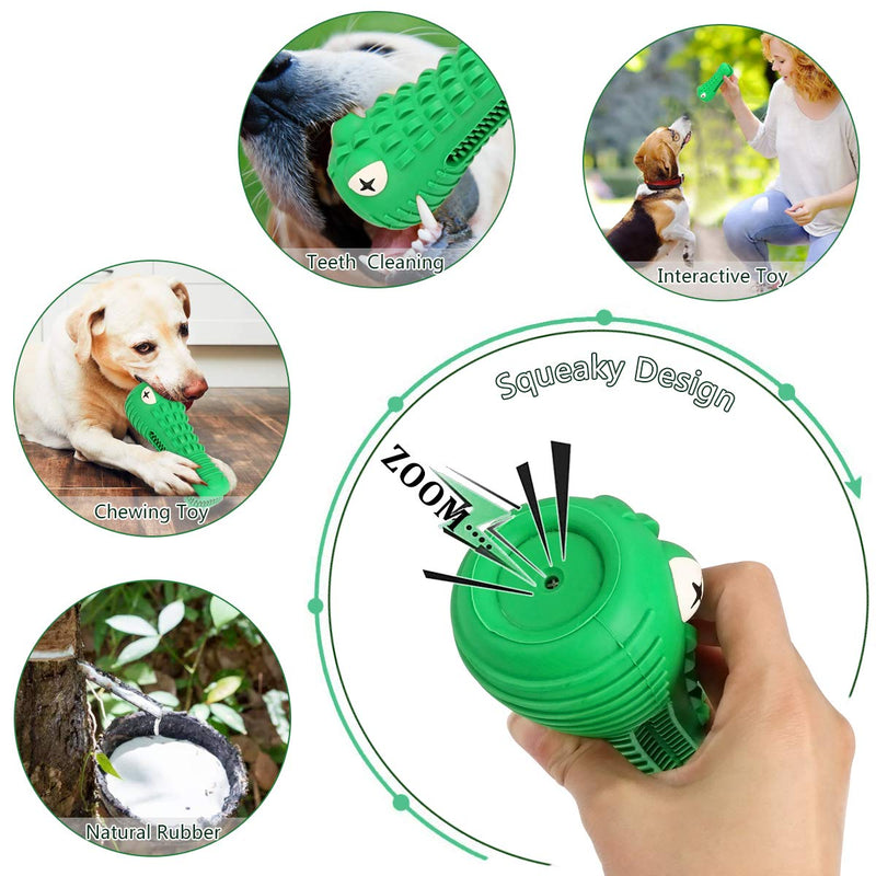 Idepet Dog Toys,Non-Toxic Dog Toothbrush Chew Toy Interactive Toys Eating IQ Training Game Toy Dog Squeaky Toy Dental Care Teeth Cleaning For Small Medium Large Dogs Green - PawsPlanet Australia