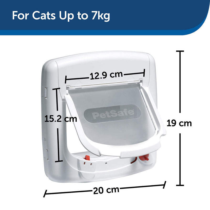 PetSafe Staywell, Deluxe Magnetic Cat Flap, Selective Entry, 4 Way Locking - (White) White - PawsPlanet Australia