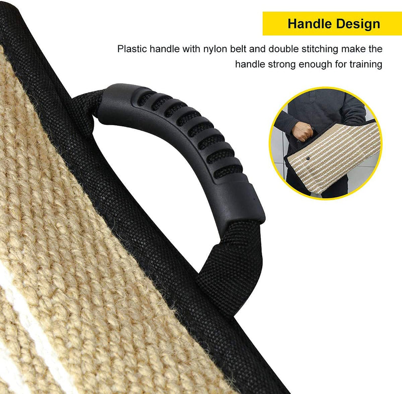 Dog Bite Sleeve Training Protection,Bite Protection Sleeve,Soft Jute Cover for Bite Protection Sleeves Handmade with a Handle for Dog Training- Black - PawsPlanet Australia