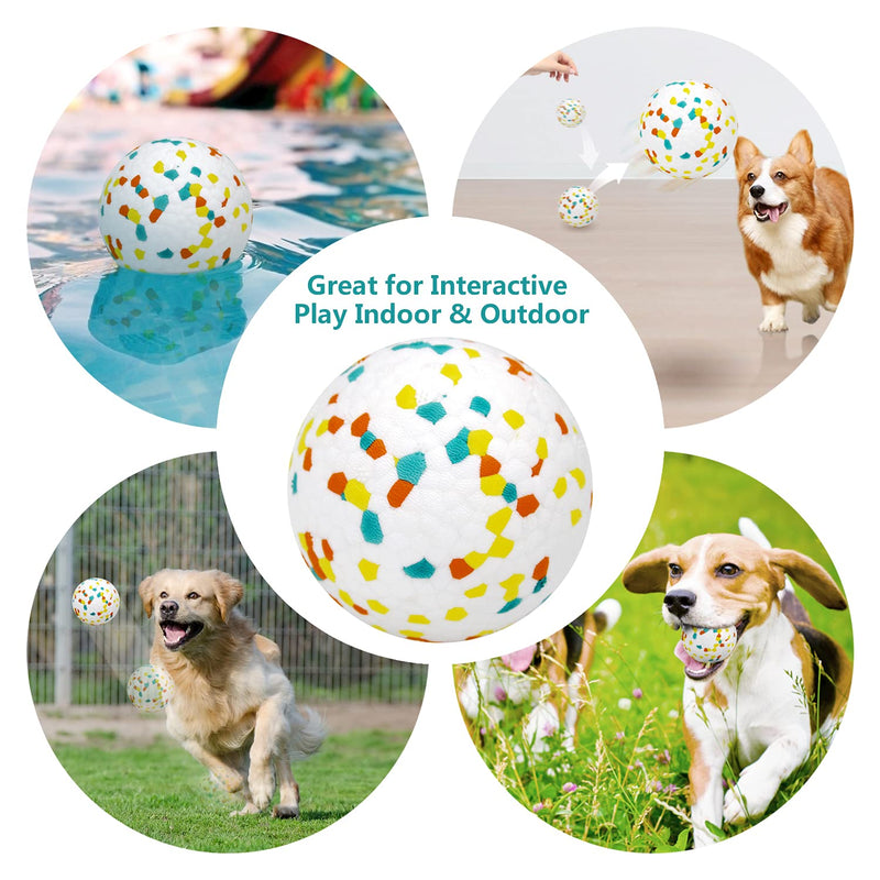 PEGIC Dog Toy Ball ETPU Durable Bite Fetch Tennis Balls Interactive Play Ball, Diameter 2.8 inch - PawsPlanet Australia