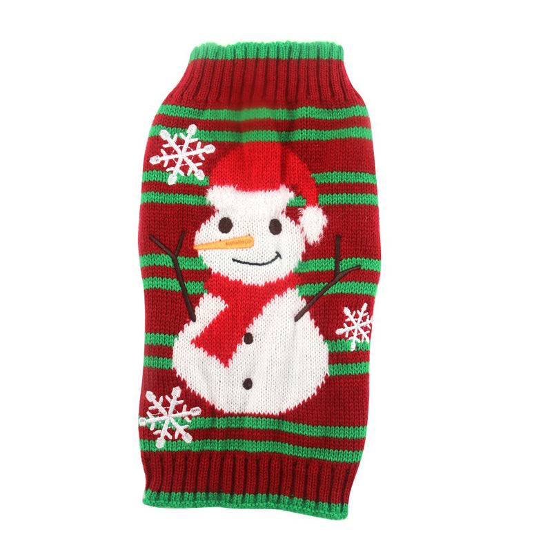 DELIFUR Dog Snow Sweaters Snowman Sweaters Xmas Dog Holiday Sweaters New Year Christmas Sweater Pet Clothes for Small Dog and Cat(Snowman,XXS) 2X-Small - PawsPlanet Australia