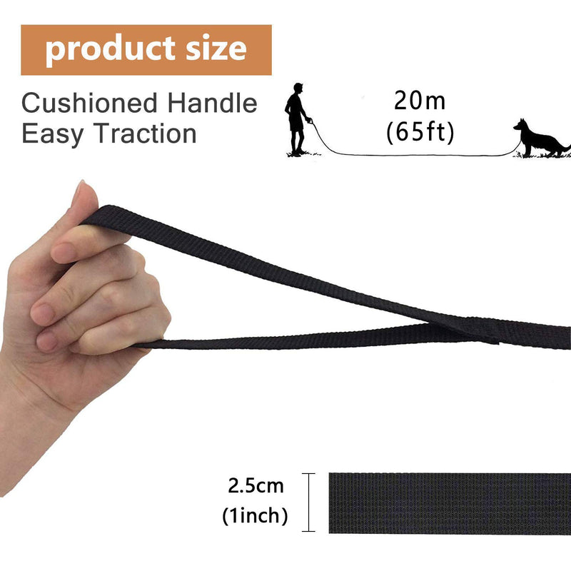 [Australia] - Bingoo Dog Puppy Pet Nylon Training Leash Obedience Recall 65ft 