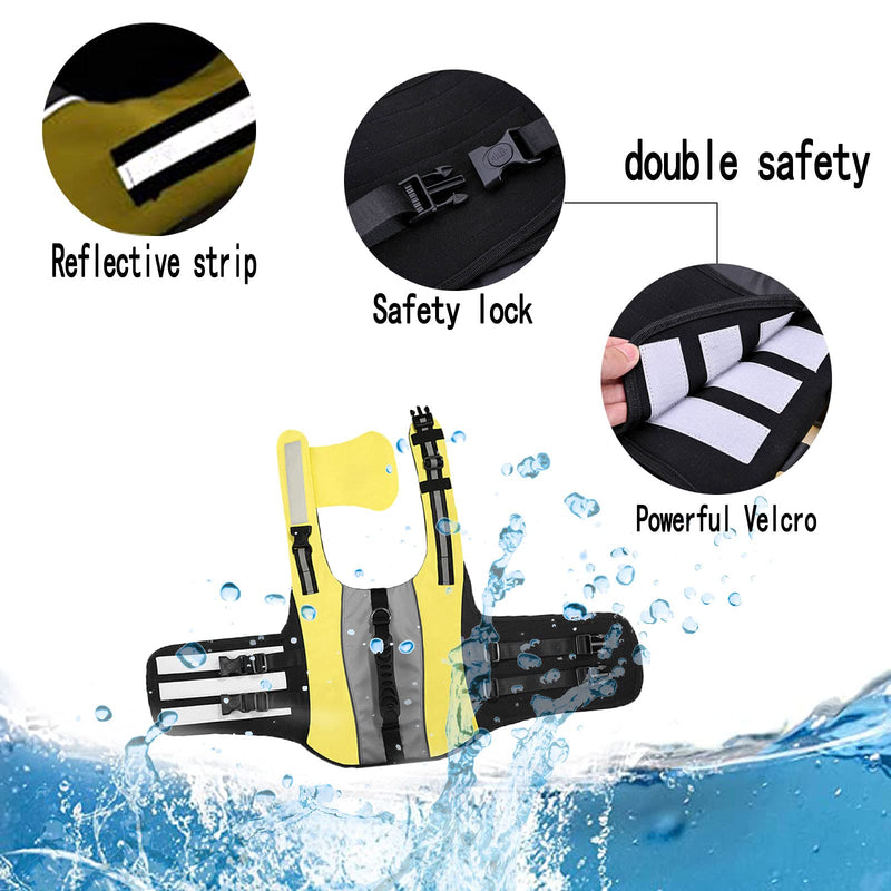Small Dog Life Jacket for Swimming,Inflatable Dog Vest for Swimming with Rescue Handle & Superior Buoyancy Dog Life Vests for Small Middle Large Size Dogs Pet Life Jackets - PawsPlanet Australia
