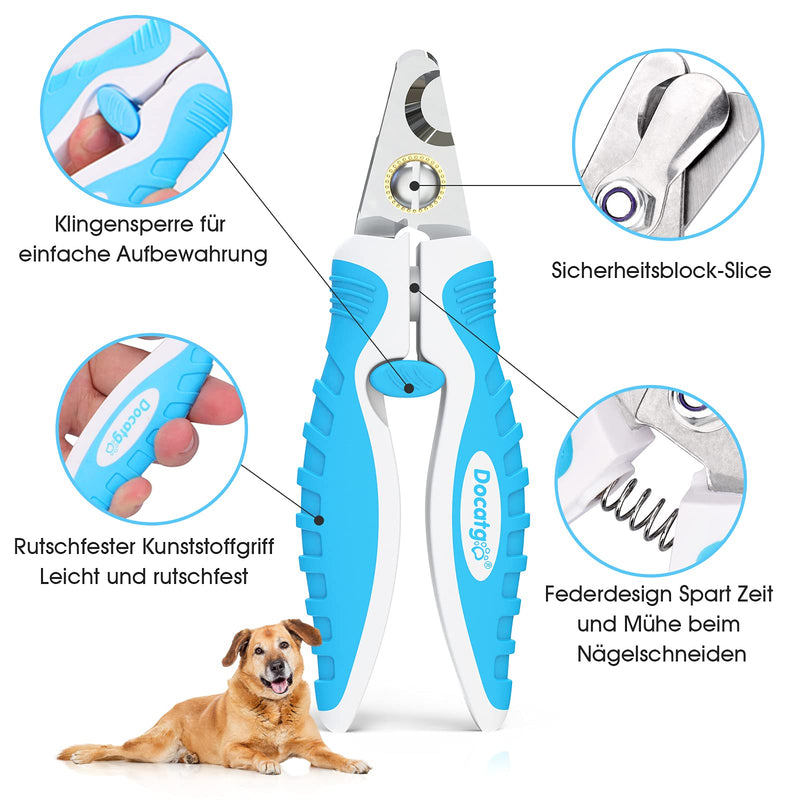 Docatgo Dog Nail Clippers, Cat Nails Clipper Pet Claw Clippers Professional Rabbit Cutters Nail with Safety Guard and Free Nail File, for Large and Small Breeds Animals - PawsPlanet Australia