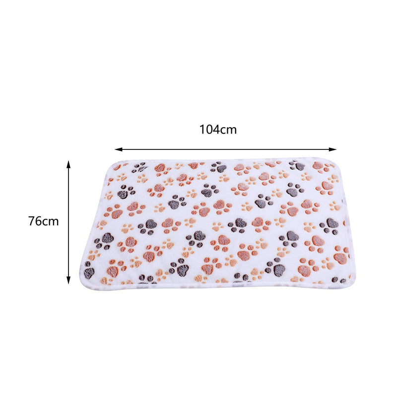 3 x Large Dog Cat Pet Soft Fleece Blankets 76cm X 104cm, Soft Warm and Washable Fleece Cat Puppy Throw for Small Medium Pet, Comfortable Fluffy Durable Dog Blanket, Creamy-white, Pink, Brown - PawsPlanet Australia