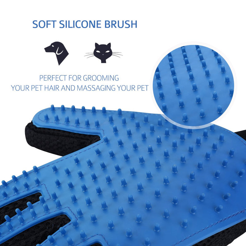 SHESHY Pet Dog Cat Grooming Bathing Massage Glove Brush, Hair Remover Brush for Long and Short Hair 1 Pair (Left and Right Hand) - PawsPlanet Australia