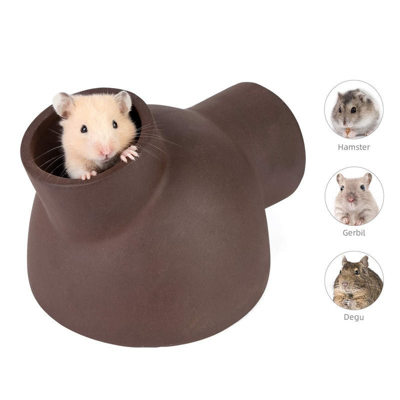 Niteangel Ceramic Hamster Tunnel & Tubes Hideout: for Dwarf Robo Syrian Hamsters Mice Rats or Other Small Animals Corner - PawsPlanet Australia