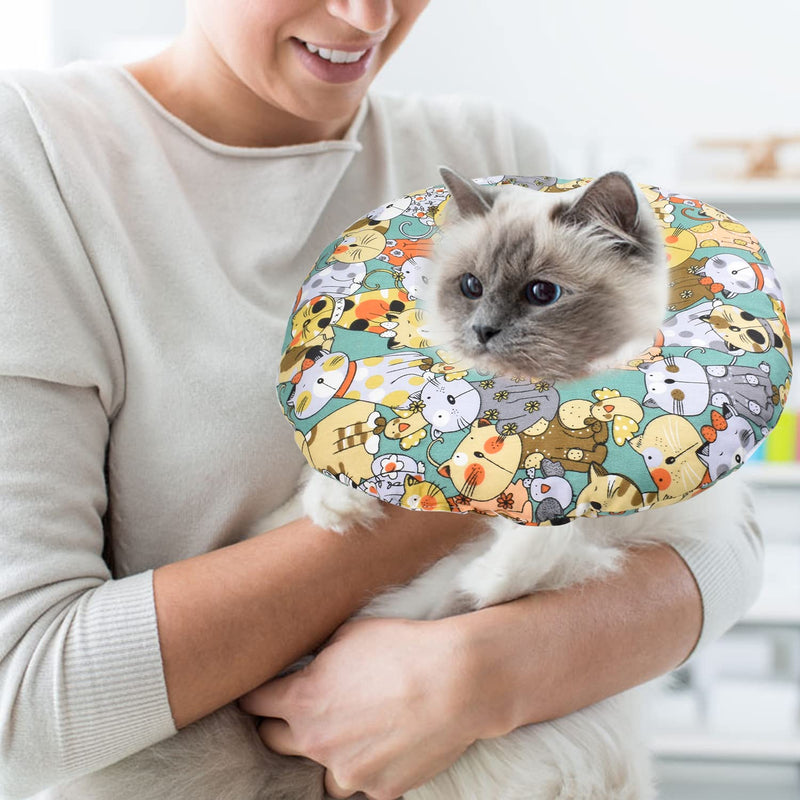 Neck ruffs for cats and dogs, soft protective collar, cat anti-bite recovery collar, protective collar, adjustable protective collar to prevent infections, cotton cat collar for puppies and kittens, XS - PawsPlanet Australia
