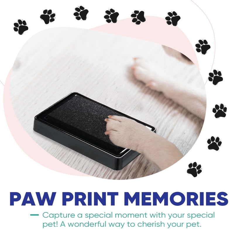 Cat and Dog Pet Paw Print Kit No Mess Safe Paw Print Ink Pad for Puppy Animal Memorial Gifts Pet Friendly, Black Ink - PawsPlanet Australia
