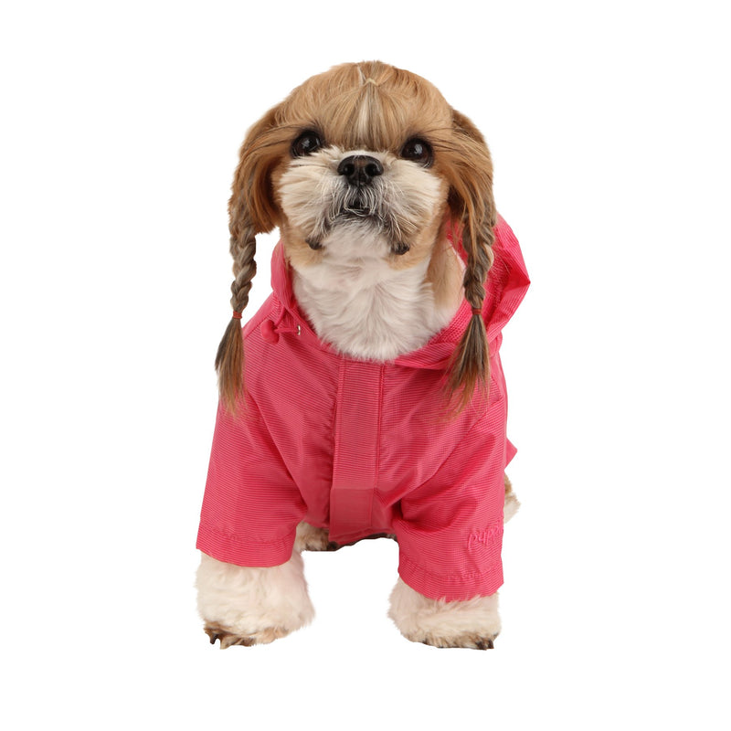 PUPPIA Authentic Windbreaker Pet Raincoat, Small, Hot Pink - PawsPlanet Australia