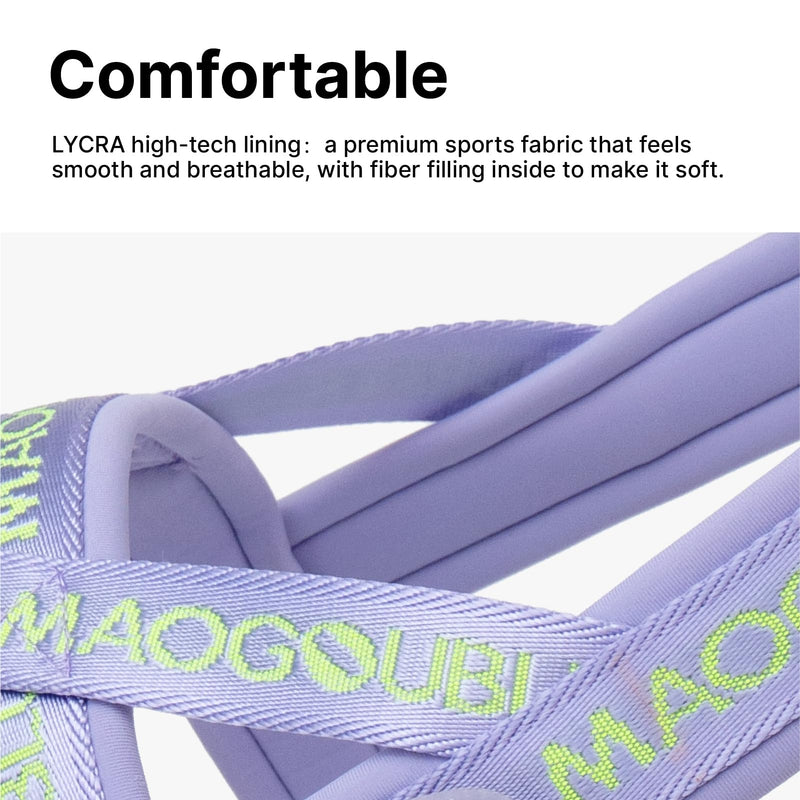 Maogoublue Escape-Proof Dog Harness with No-Choke Comfortable Lycra Fabric Vest and Quick-Release Buckle Easy Control Handle for Large Dogs, Easy for Training Walking (Purple, L) Purple - PawsPlanet Australia